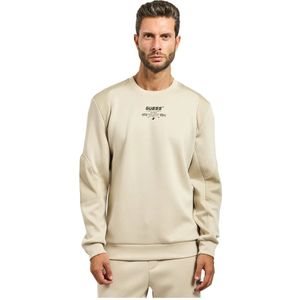 Guess, Heren, Sweatshirts & Hoodies, Beige, Maat: S