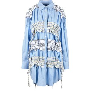 Msgm, Dames, Jurken, Blauw, Maat: XS Katoen,