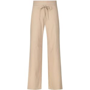 Raffaello Rossi - Broek - Beige - Wijde Pasvorm - Middelhoge Tailleband met Trekkoord