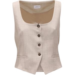 Marella, Dames, Jassen, Beige, Maat: L Wol,