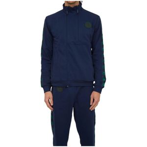 Bikkembergs, Heren, Sweatshirts & Hoodies, Blauw, Maat: L Katoen,