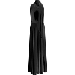 Alberta Ferretti, Dames, Jurken, Zwart, Maat: S