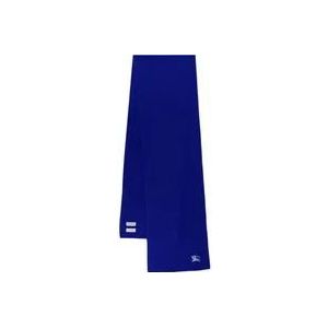 Burberry Blauwe Cashmere Sjaal met EKD Borduursel , Blue , Heren , Maat: ONE Size