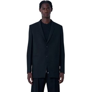 Rick Owens, Heren, Jassen, Zwart, Maat: S Wol,