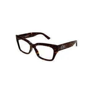 Balenciaga Klassieke Havana-framebril , Brown , unisex , Maat: 55 MM