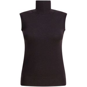 Sportmax - Coltrui - Bruin - Mouwloos - Merinowol