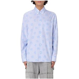 Versace, Heren, Overhemden, Blauw, Maat: XL Katoen,