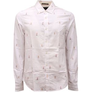 Scotch & Soda, Heren, Overhemden, Wit, Maat: S