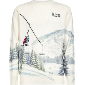 MC2 Saint Barth, Heren, Truien, Beige, Maat: L Wol,