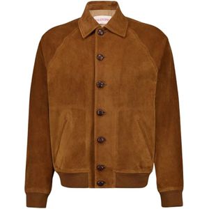 Valentino Garavani, Heren, Jassen, Bruin, Maat: 2XL Suède,