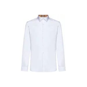 Burberry Witte Casual Overhemden , White , Heren , Maat: L