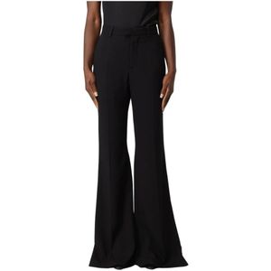 Balenciaga, Dames, Broeken, Zwart, Maat: S Leer,