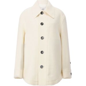 Ami Paris, Dames, Jassen, Beige, Maat: XS Wol,