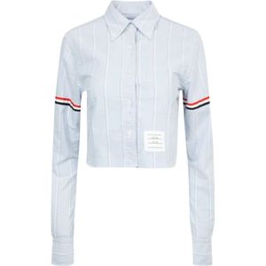 Thom Browne, Dames, Blouses & Shirts, Wit, Maat: 2XS