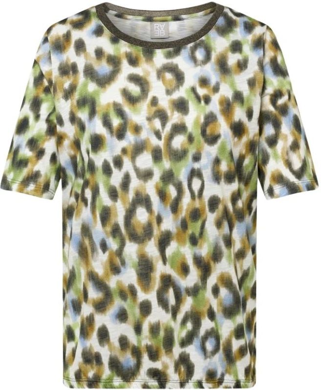 Rabe - T-shirt - Kaki - Luipaard-look