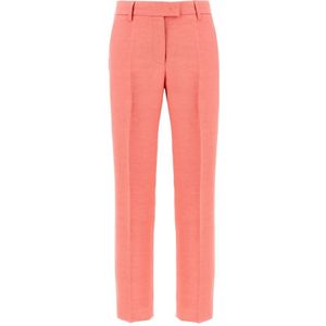 Alberto Biani, Dames, Broeken, Roze, Maat: XS Linnen,