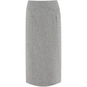 Ermanno Scervino, Dames, Rokken, Grijs, Maat: S Wol,