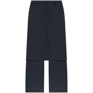 Diesel, Dames, Broeken, Grijs, Maat: 2XS Wol,