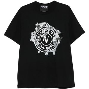 Versace Jeans Couture, Heren, Tops, Zwart, Maat: M