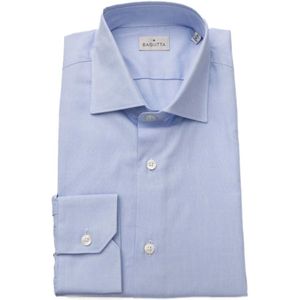 Bagutta, Heren, Overhemden, Blauw, Maat: 2XL Leer,