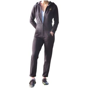 Aeronautica Militare, Dames, Jumpsuits & Playsuits, Zwart, Maat: M Katoen,