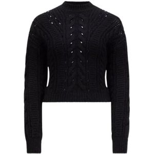 Moncler, Dames, Truien, Zwart, Maat: S Wol,