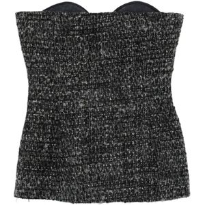 Diesel, Dames, Tops, Zwart, Maat: XS