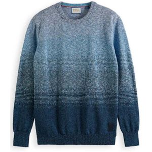 Scotch&Soda - Gradient Crewneck - Pullover - Light Blue Combo - Gerecycled Katoenmix