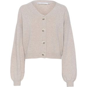 Cardigan - String Melange - Wol - V-hals - Lange Pofmouwen