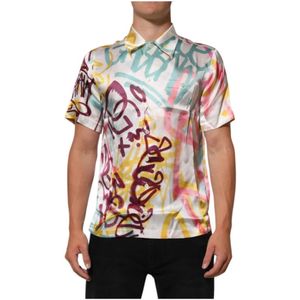 Dolce & Gabbana, Heren, Overhemden, Veelkleurig, Maat: XS Zijde,