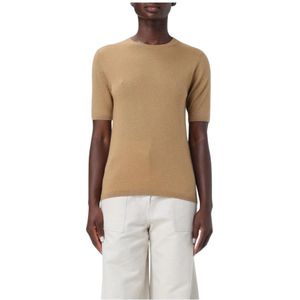 Max Mara, Dames, Tops, Bruin, Maat: XS Kasjmier,