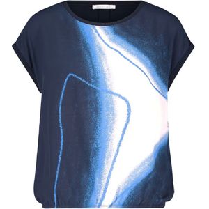Betty & Co - Casual Shirt - Blauw - Viscose - Grafische Print