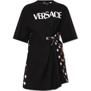 Versace, Dames, Tops, Zwart, Maat: 2XS Katoen,