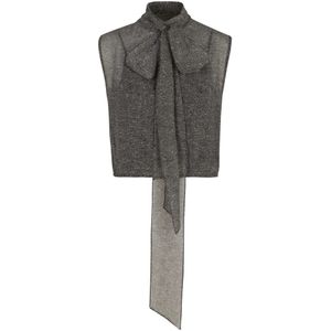 Gucci, Dames, Tops, Grijs, Maat: 2XS Zijde,