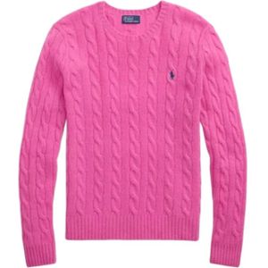 Ralph Lauren, Dames, Truien, Roze, Maat: L Wol,