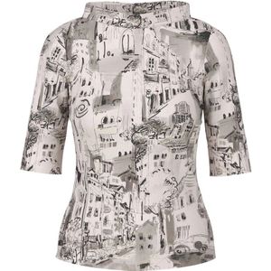 Marc Cain, Dames, Blouses & Shirts, Grijs, Maat: M Katoen,