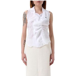 Vivienne Westwood, Dames, Blouses & Shirts, Wit, Maat: M Katoen,