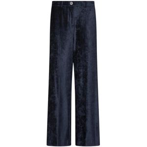 Marella, Dames, Broeken, Blauw, Maat: 2XS Velours,