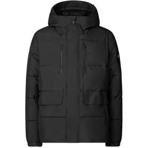 Save The Duck, Heren, Jassen, Zwart, Maat: L Leer,