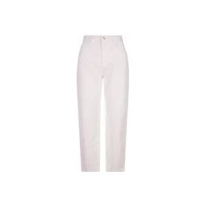 Moncler Witte Vintage Bull Katoenen Jeans , White , Dames , Maat: S