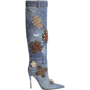 Dolce & Gabbana, Dames, Schoenen, Blauw, Maat: 38 EU Denim,