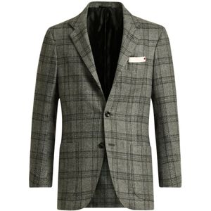 Kiton, Heren, Jassen, Grijs, Maat: M Kasjmier,