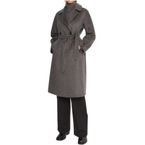 Weekend Max Mara, Dames, Mantels, Grijs, Maat: 2XS Wol,