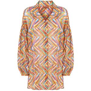 Missoni, Dames, Blouses & Shirts, Veelkleurig, Maat: S Katoen,