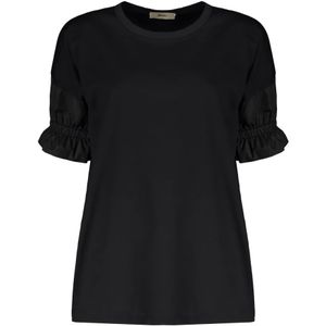 Herno, Dames, Tops, Zwart, Maat: M Katoen,