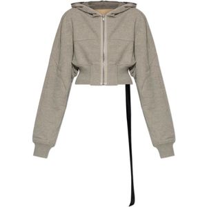 Rick Owens, Dames, Sweatshirts & Hoodies, Grijs, Maat: XS Katoen,