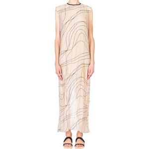 Alysi, Dames, Jurken, Beige, Maat: S Modal,