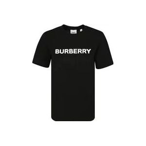 Burberry Logo Print T-Shirt , Black , Dames , Maat: 3XS