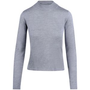 Max Mara, Dames, Truien, Grijs, Maat: M Zijde,