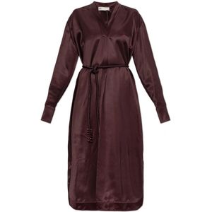Tory Burch, Dames, Jurken, Rood, Maat: 2XS Satijn,